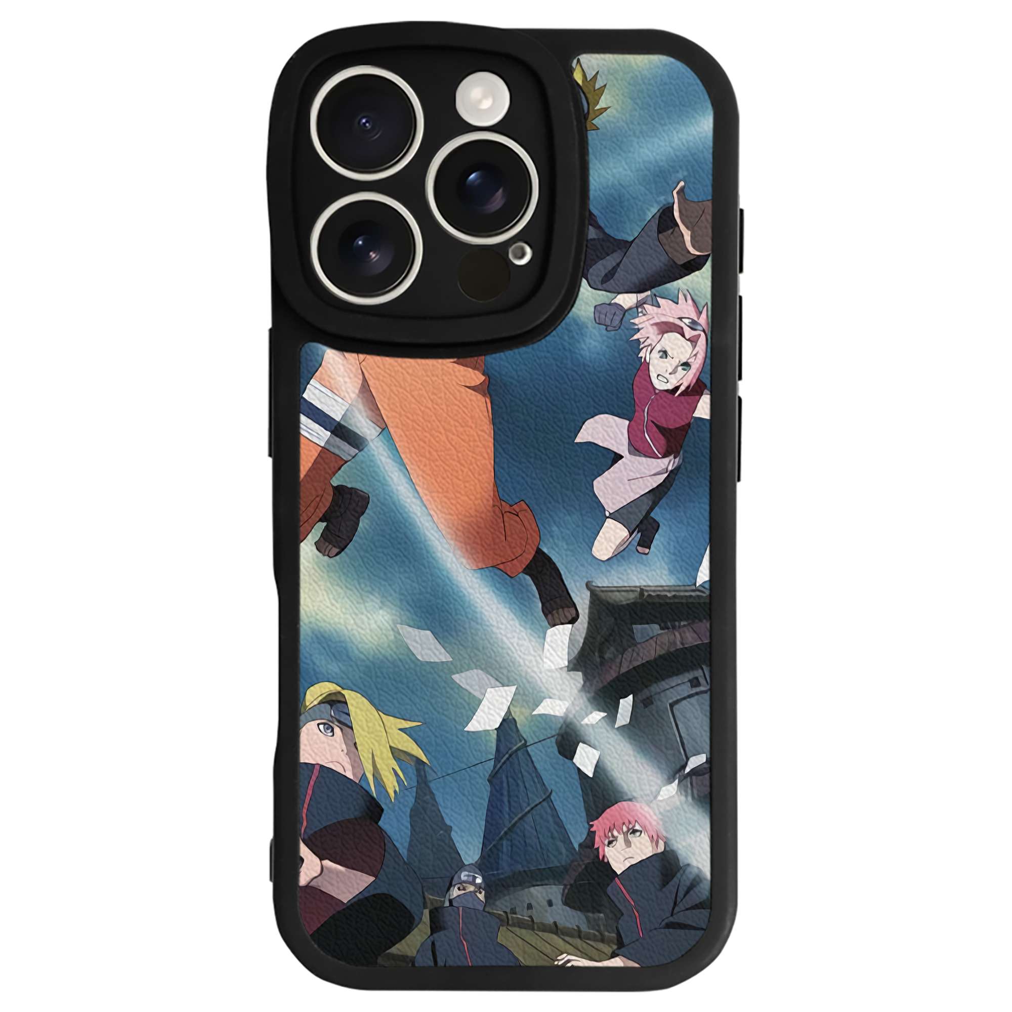 （画像用） NARUTO -ナルト- NARUTO -ナルト- 疾風伝 【iPhone 16シリーズ対応】シリコンスマホケース（レザー調） 材質：シリコン